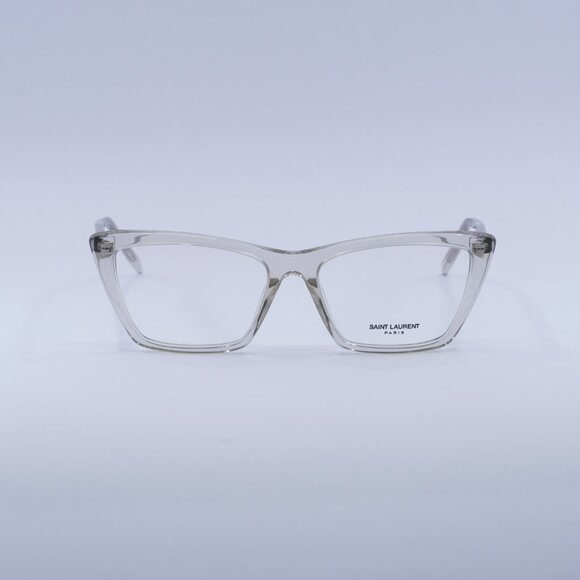 🕶️ New Saint Laurent SL737 MICA THIN OPT 004 Eyeglasses-Transparent Beige Frame - Picture 2 of 11